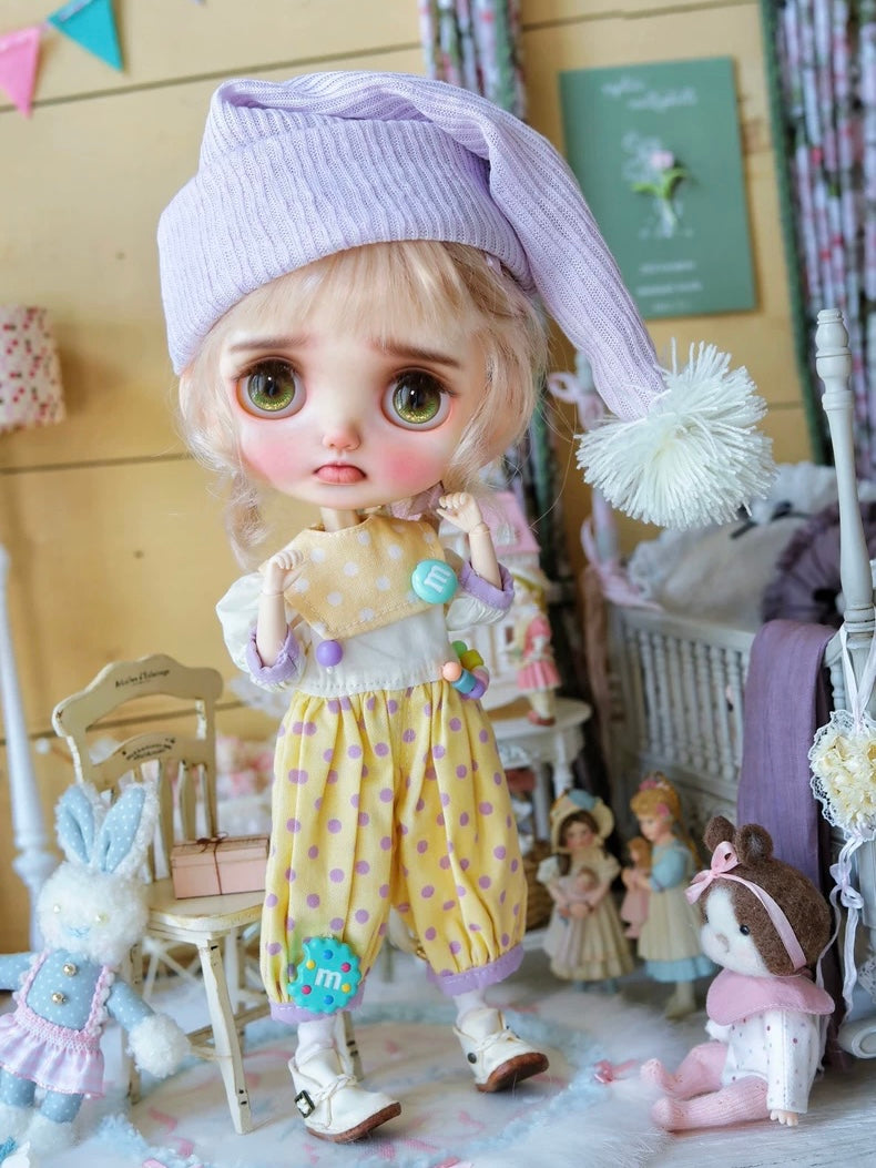 Yellow Purple Clown Blythe Set | ToastDoll