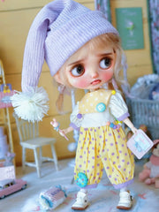 Yellow Purple Clown Blythe Outfit - Handmade Doll Clothes - ToastDoll