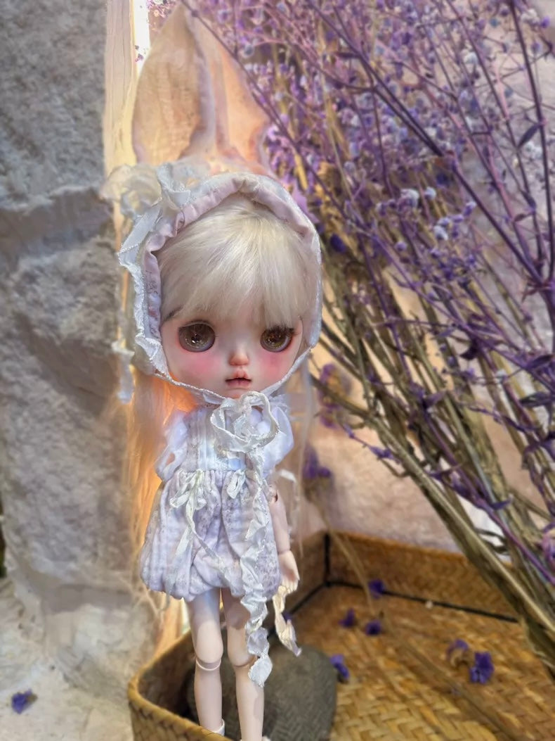 Purple Floral Bunny Blythe BJD Dress Set | ToastDoll