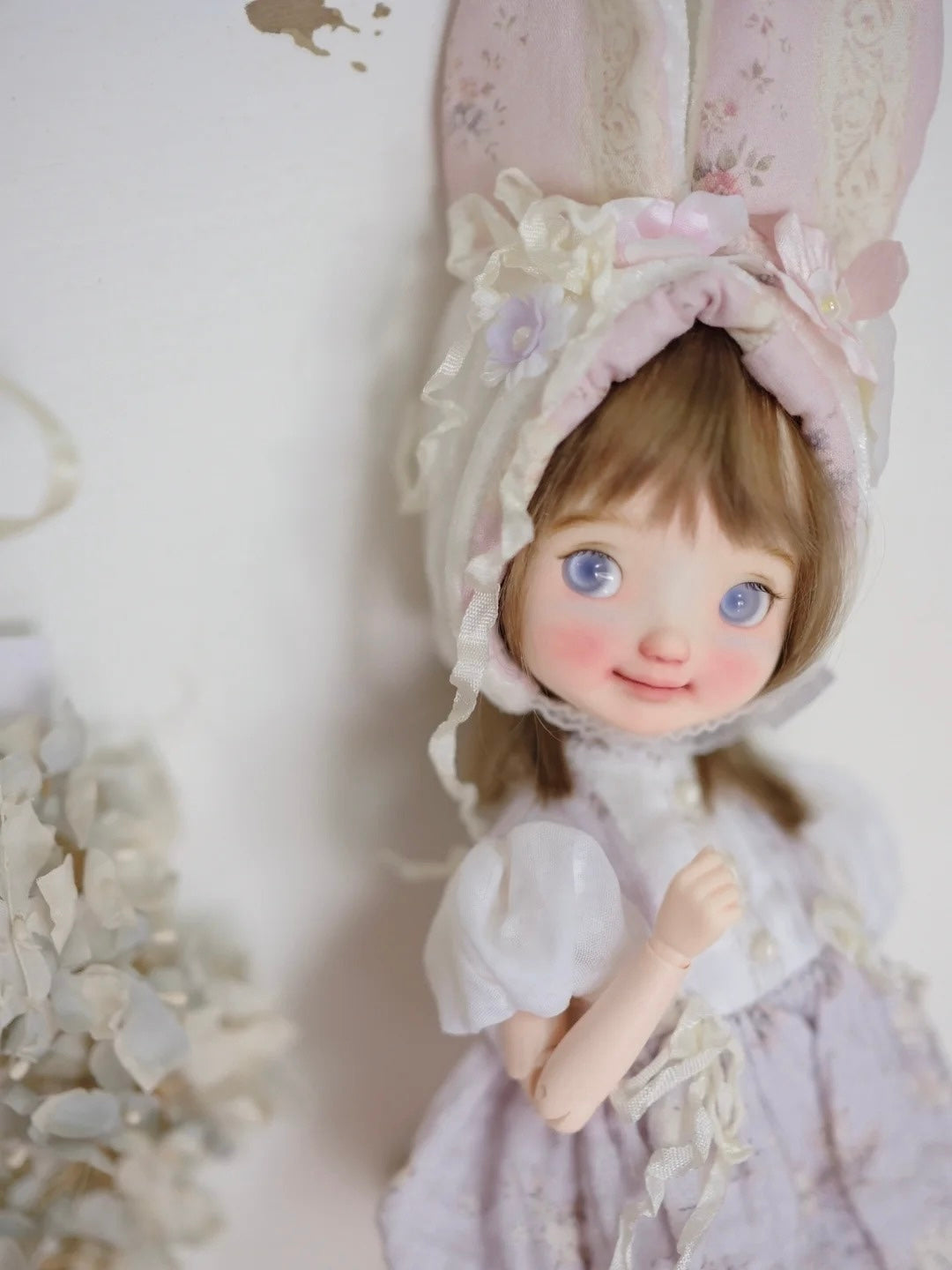 Floral Bunny Blythe BJD Dress Set - Handmade Doll Clothes - ToastDoll