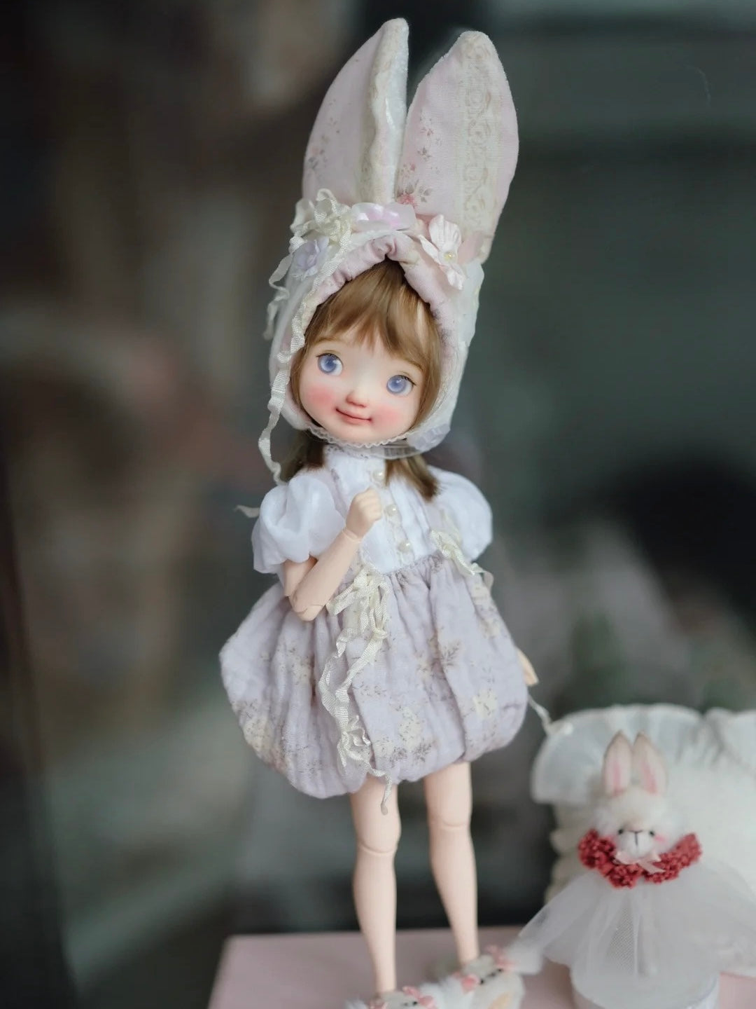 Floral Bunny Blythe BJD Dress Set - Handmade Doll Clothes - ToastDoll