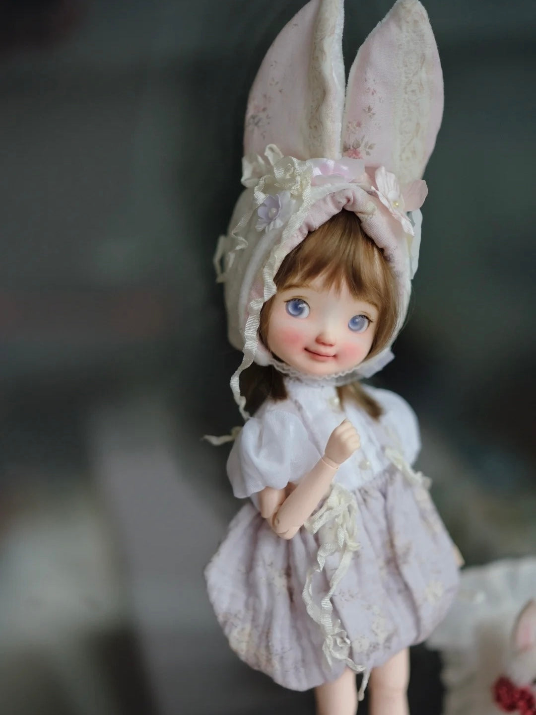 Floral Bunny Blythe BJD Dress Set - Handmade Doll Clothes - ToastDoll