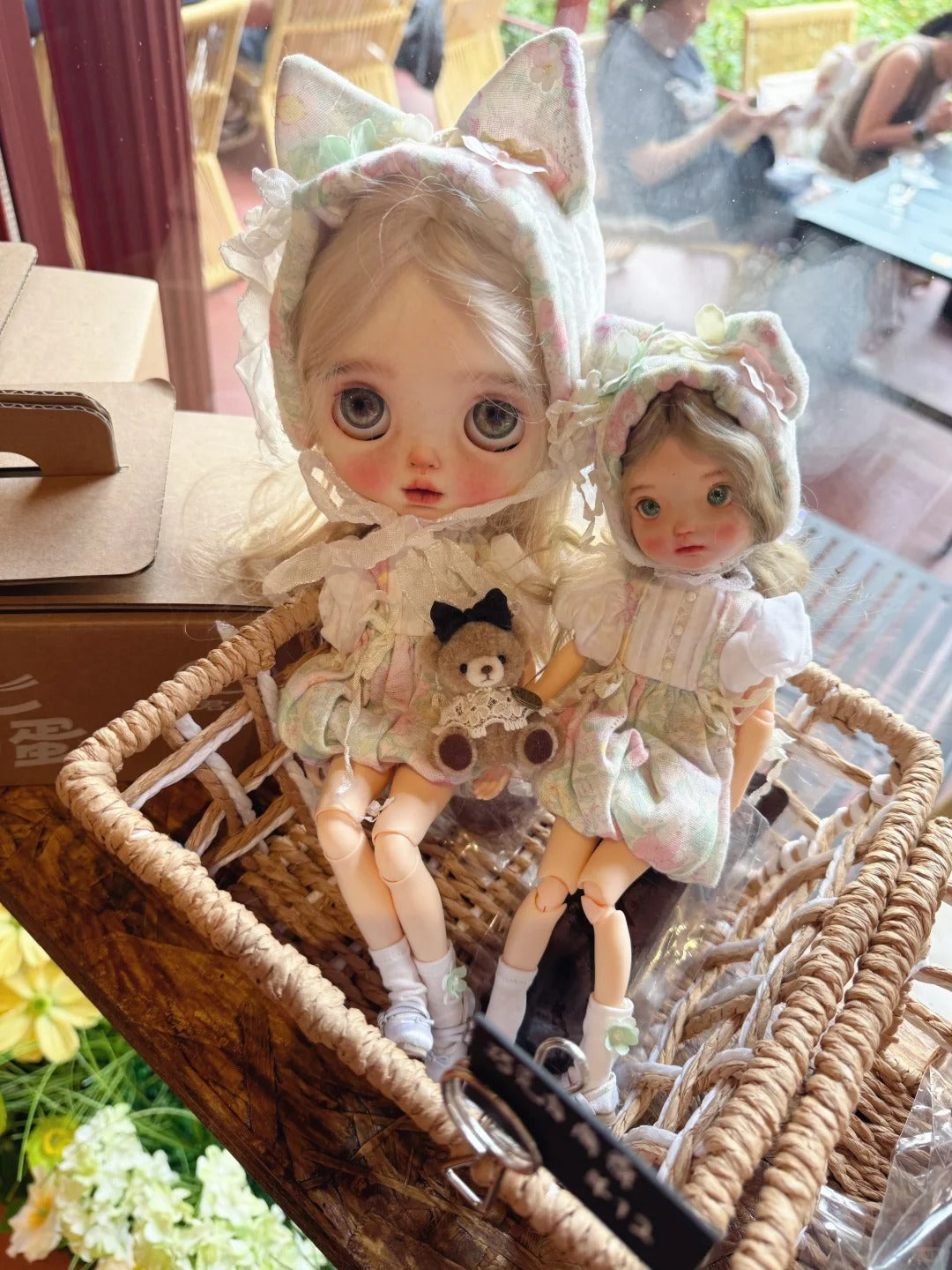Floral Bunny Blythe BJD Dress Set - Handmade Doll Clothes - ToastDoll