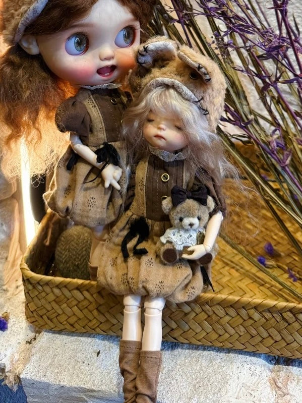 Brown Chestnut Blythe BJD Outfit - Handmade Doll Clothes - ToastDoll