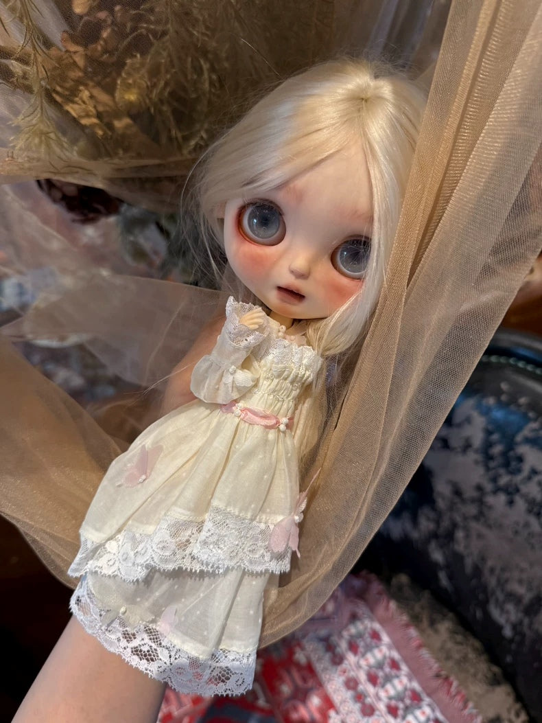 Soft Lace Dress Blythe BJD Outfit - Handmade Doll Clothes - ToastDoll