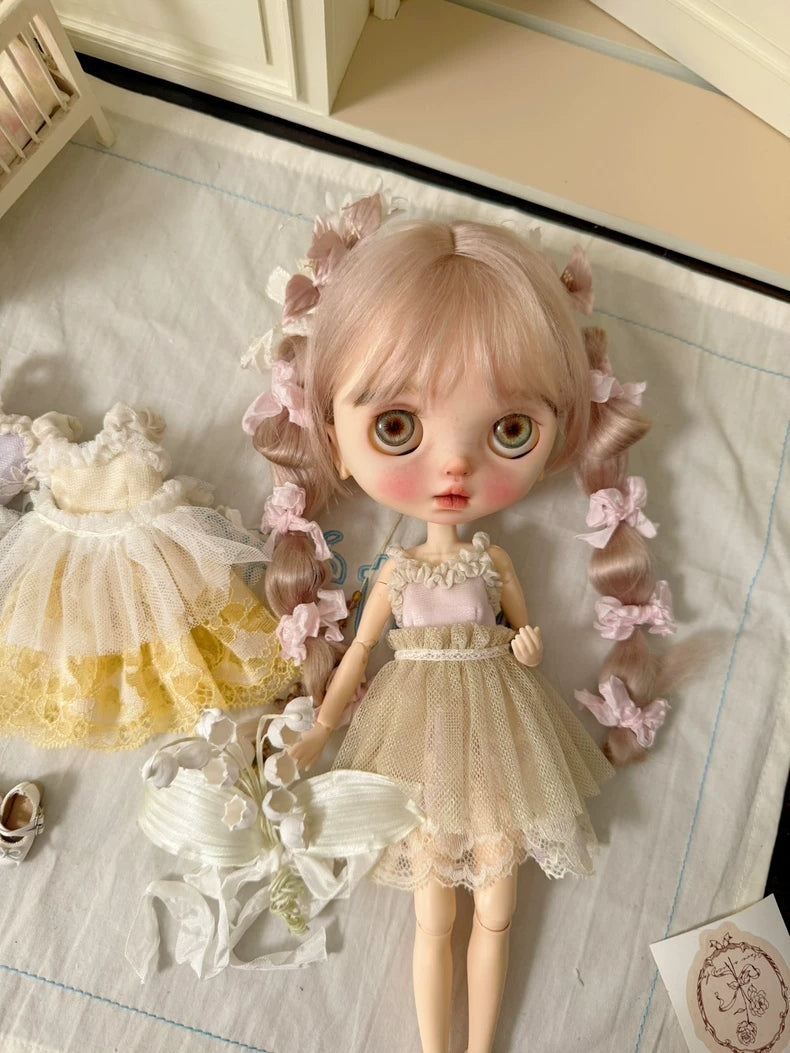 Colorful Lace Tulle Blythe BJD Set - Handmade Doll Clothes - ToastDoll