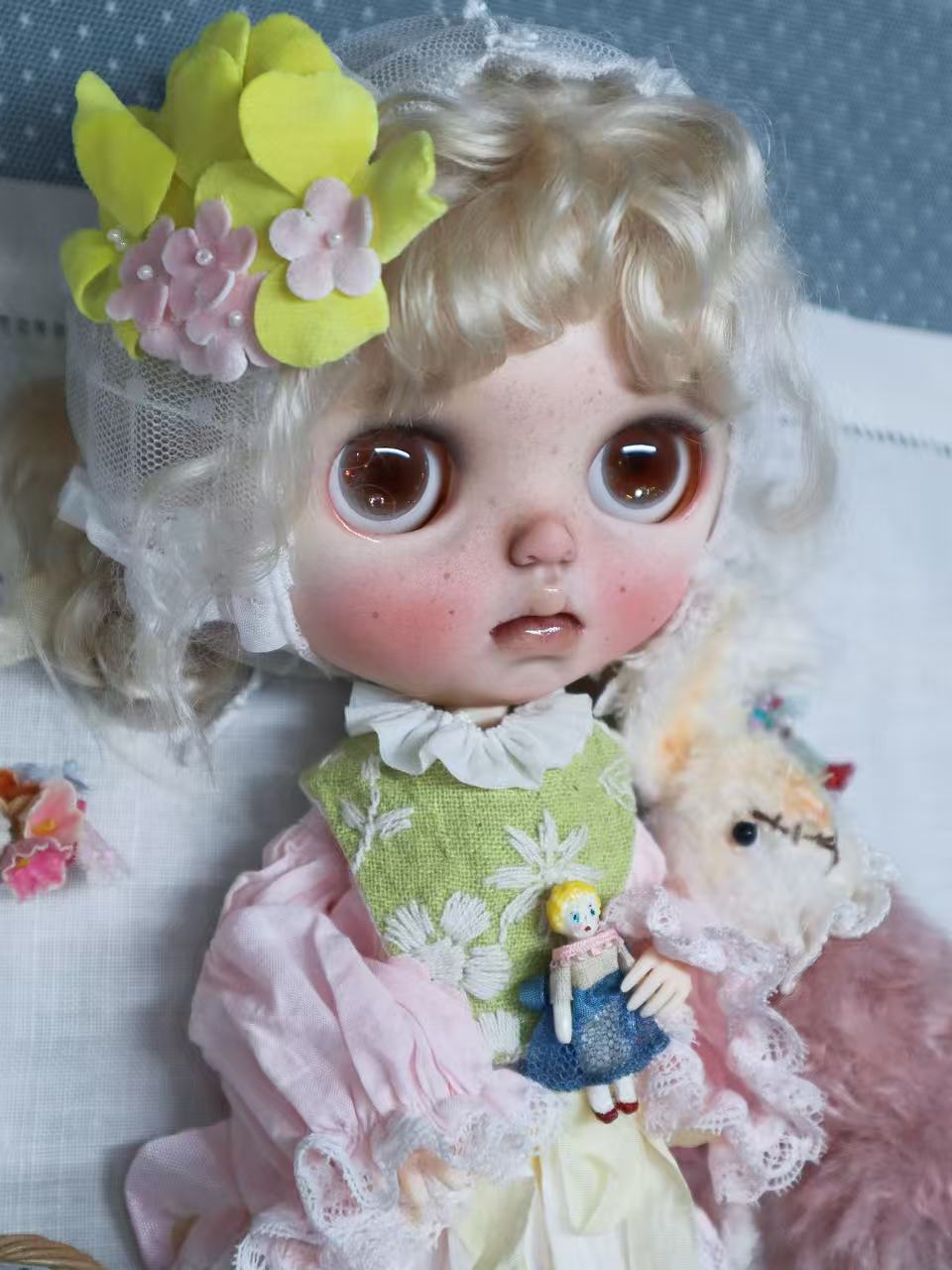 Polly Custom Blythe OOAK - Delicate  Whimsical Doll - ToastDoll