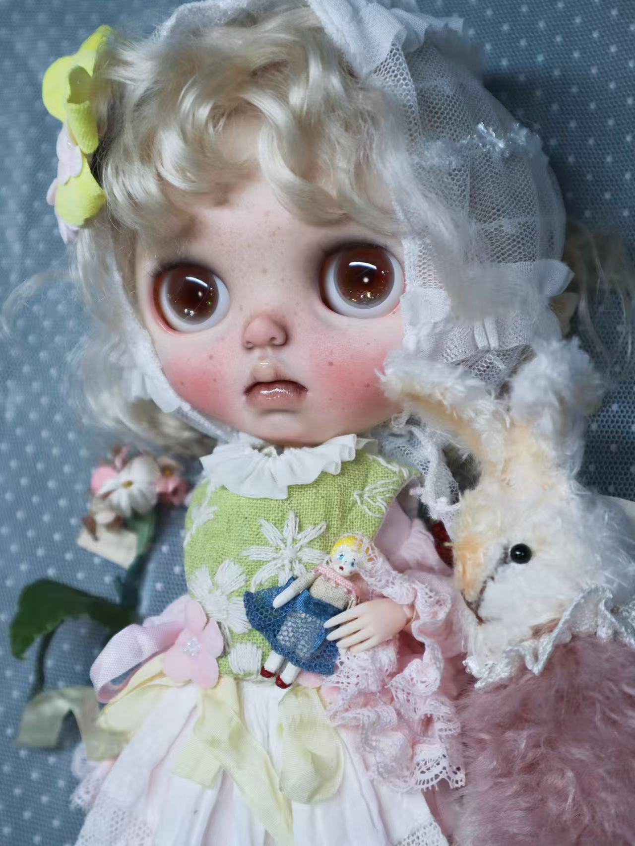 Polly Custom Blythe OOAK - Delicate  Whimsical Doll - ToastDoll
