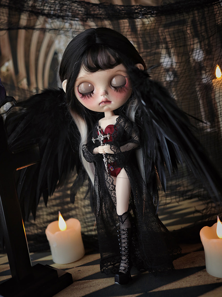Twin Souls of Light and Dark Custom Blythe OOAK - Twins Doll - ToastDoll