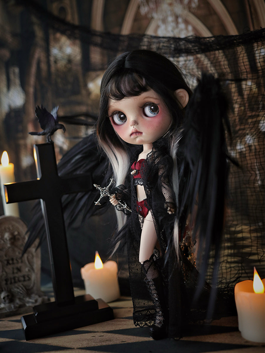 Twin Souls of Light and Dark Custom Blythe OOAK - Twins Doll - ToastDoll