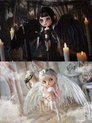 Twin Souls of Light and Dark Custom Blythe OOAK - Twins Doll - ToastDoll