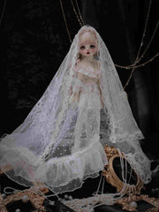 Handmade Outfit for BJD, Antique-Style Lace Tea Dress Set