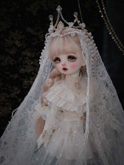 Handmade Outfit for BJD, Antique-Style Lace Tea Dress Set