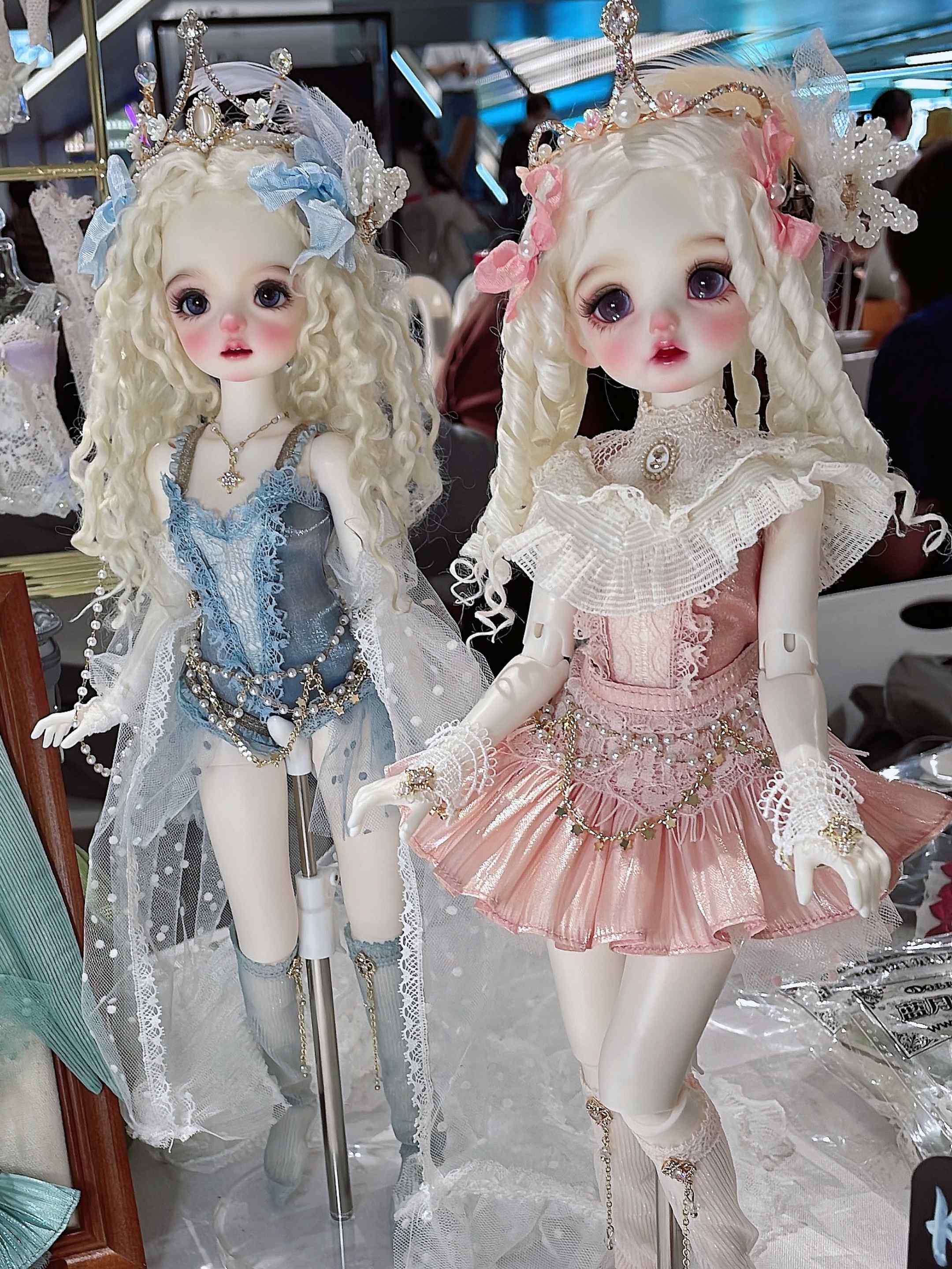 Handmade Outfit for BJD, Antique-Style Lace Tea Dress Set