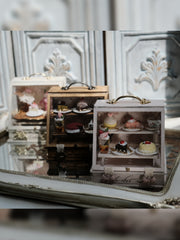 1/6 1/12 Scale Miniature Dollhouse Cake Display Cabinet