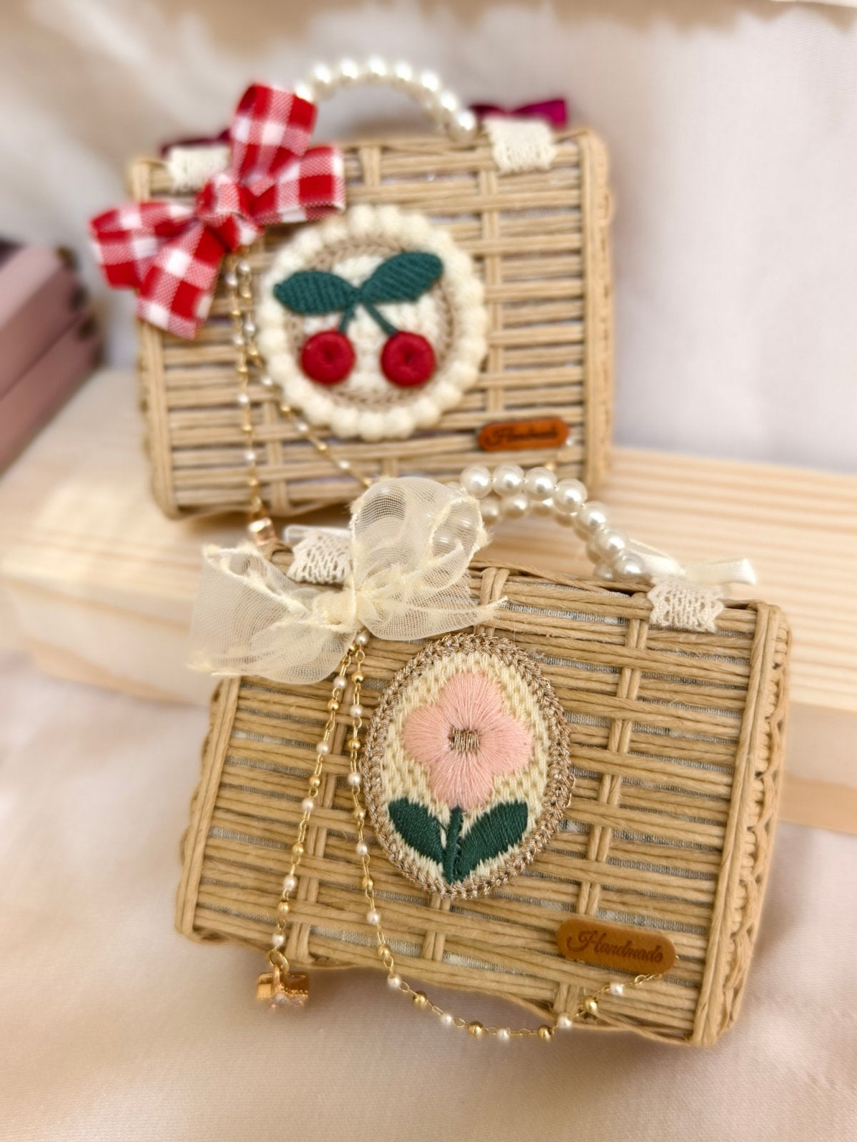 1/6 1/12 Scale Miniature Dollhouse Woven Carry Case