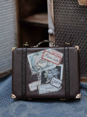 1/6 1/12 Scale Miniature Dollhouse Leather Carry Case