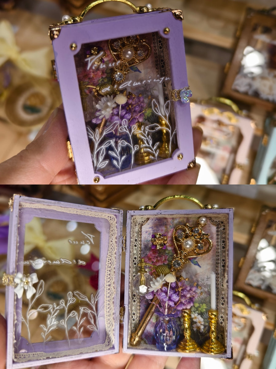 1/6 1/12 Scale Miniature Table Setting Kit in a Display Case