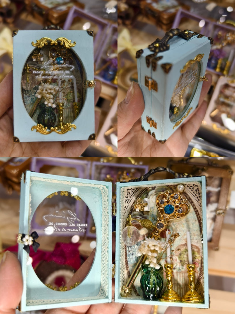 1/6 1/12 Scale Miniature Table Setting Kit in a Display Case
