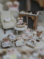 Handmade Doll Miniature, Woven Picnic Basket