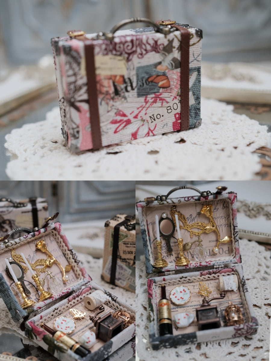 Handmade Doll Miniature, Fabric Carrying Case