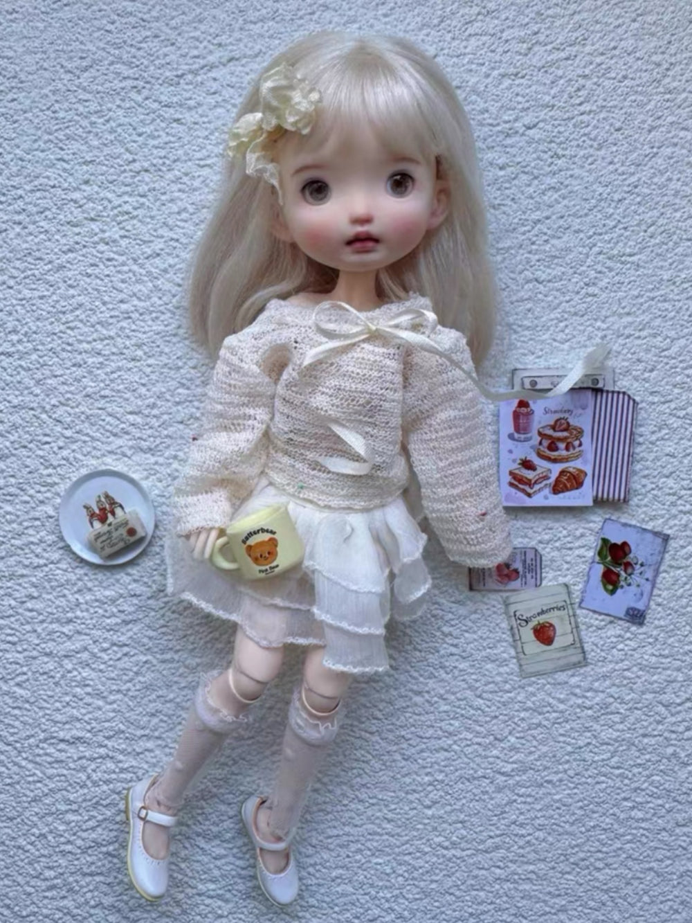 Sheer Knit Silk 1/6 BJD Outfit Front View | ToastDoll