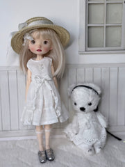 Minimal White Blythe 1/6 BJD Dress Set - Handmade Doll Clothes - ToastDoll