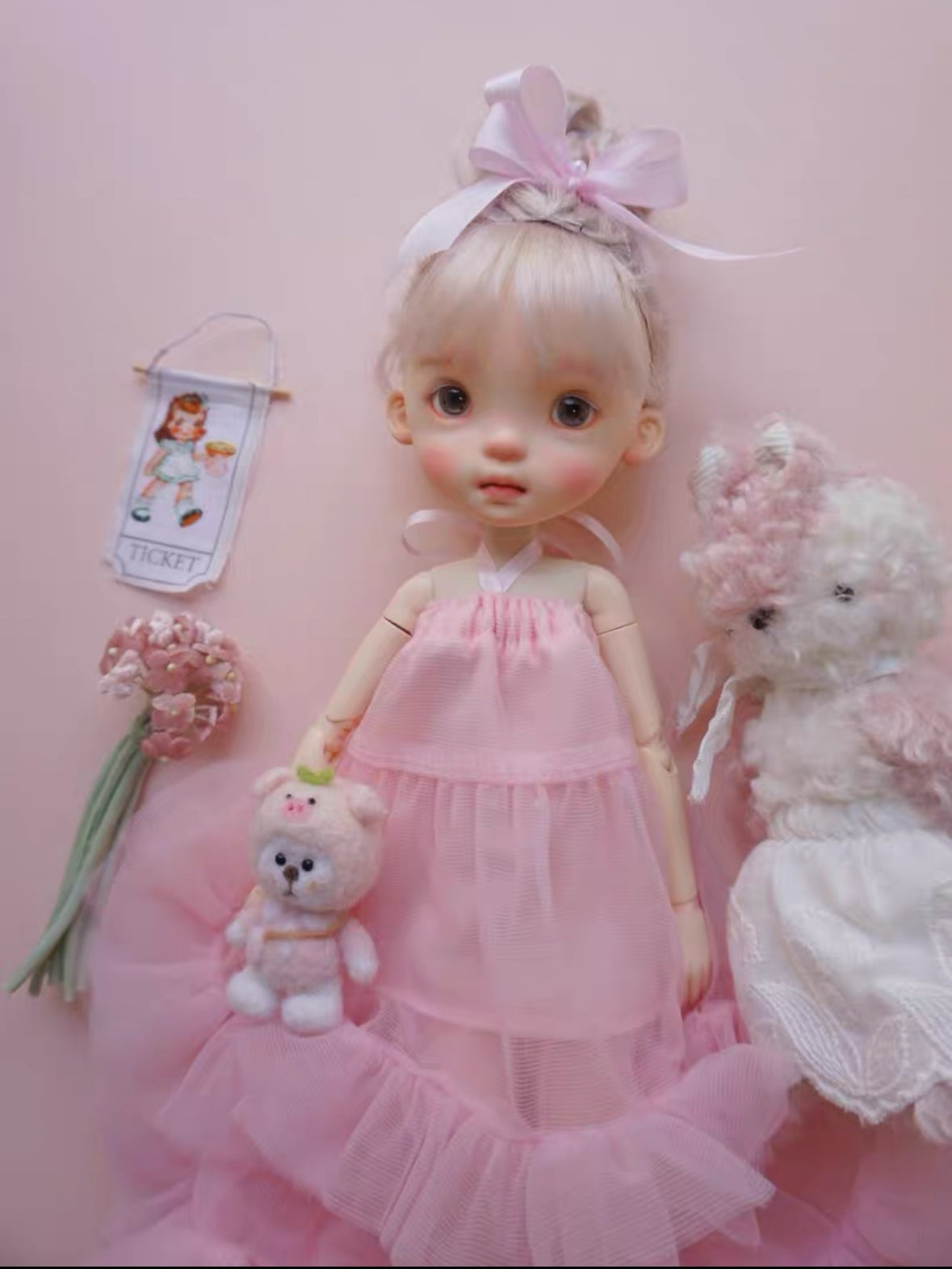 Tiered Tulle Blythe 1/6 BJD Dress Set - Handmade Doll Clothes -ToastDoll