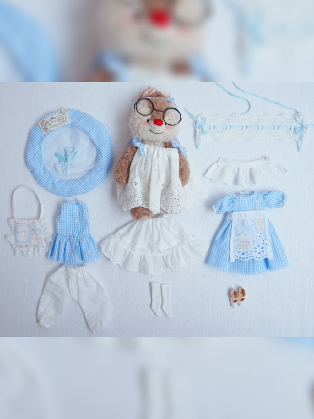 Fresh Casual Gingham Blythe 1/6 Outfit  Flat Lay | ToastDoll