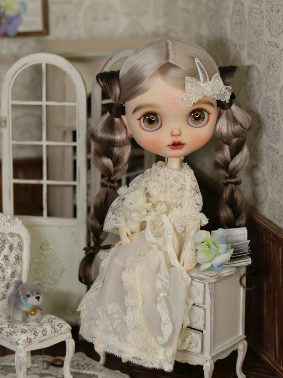 Elegant Silk Lace Blythe BJD Dress Set | ToastDoll