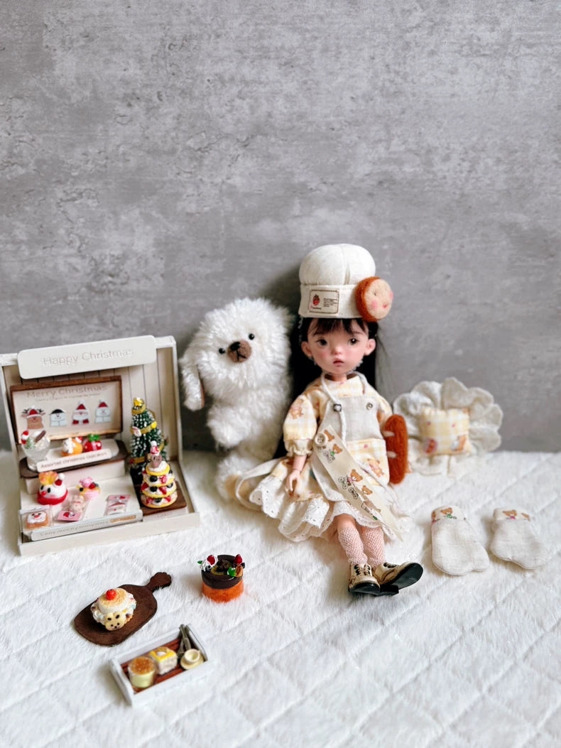 Bakery Girl Blythe 1/6 BJD Outfit - Handmade Doll Clothes - ToastDoll