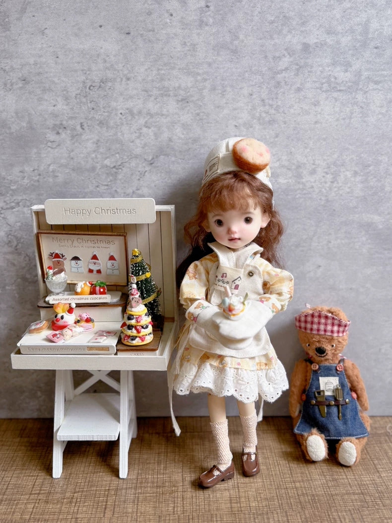 Bakery Girl Blythe 1/6 BJD Outfit - Handmade Doll Clothes - ToastDoll