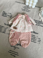 Handmade Outfit for Blythe/ Ob24/ Ob22/ 1/6 BJD, Pink Flower clothes