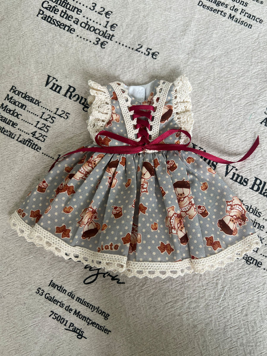 Handmade Outfit for Blythe/ Ob24/ Ob22/ 1/6 BJD, Bear Dress