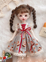 Handmade Outfit for Blythe/ Ob24/ Ob22/ 1/6 BJD, Bear Dress