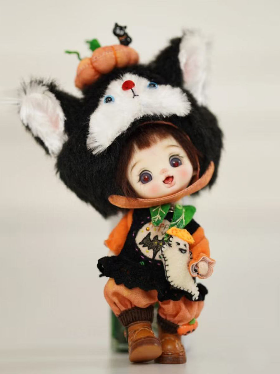 Handmade Outfit for Blythe/Obitsu, Halloween Cat Set
