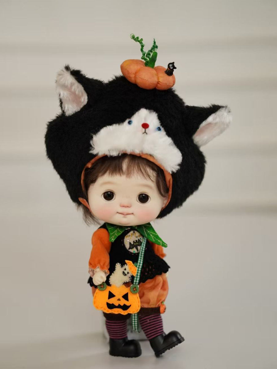 Handmade Outfit for Blythe/Obitsu, Halloween Cat Set