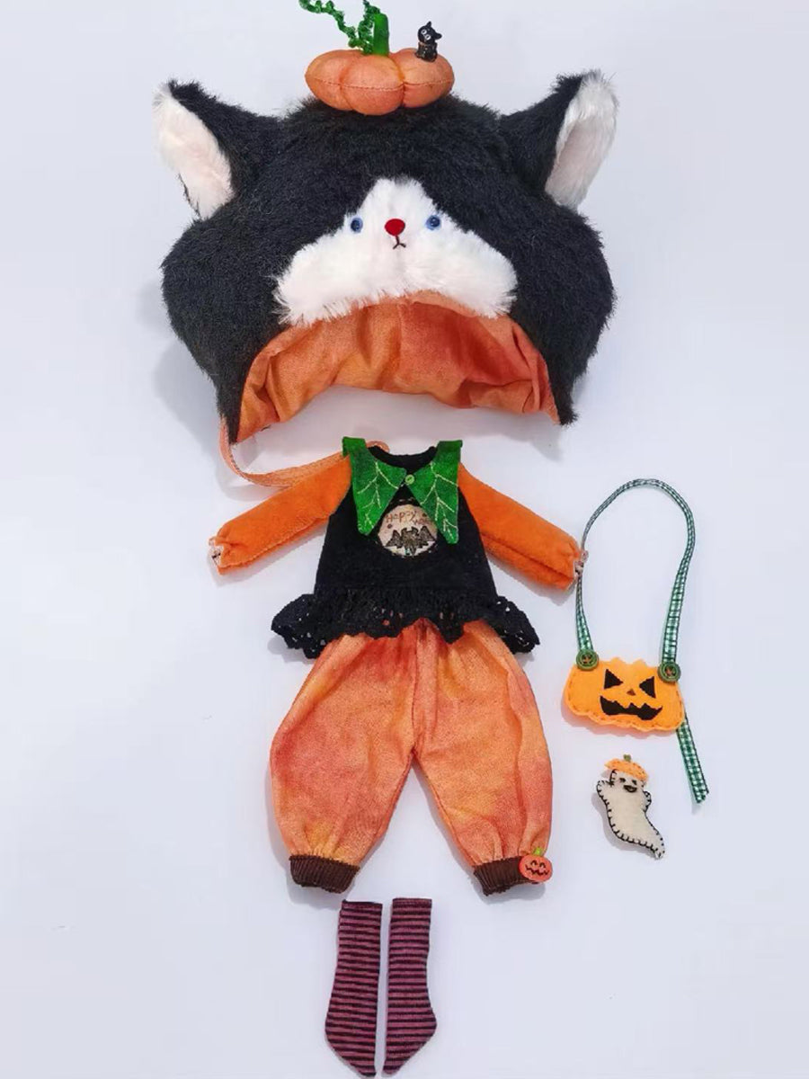 Handmade Outfit for Blythe/Obitsu, Halloween Cat Set