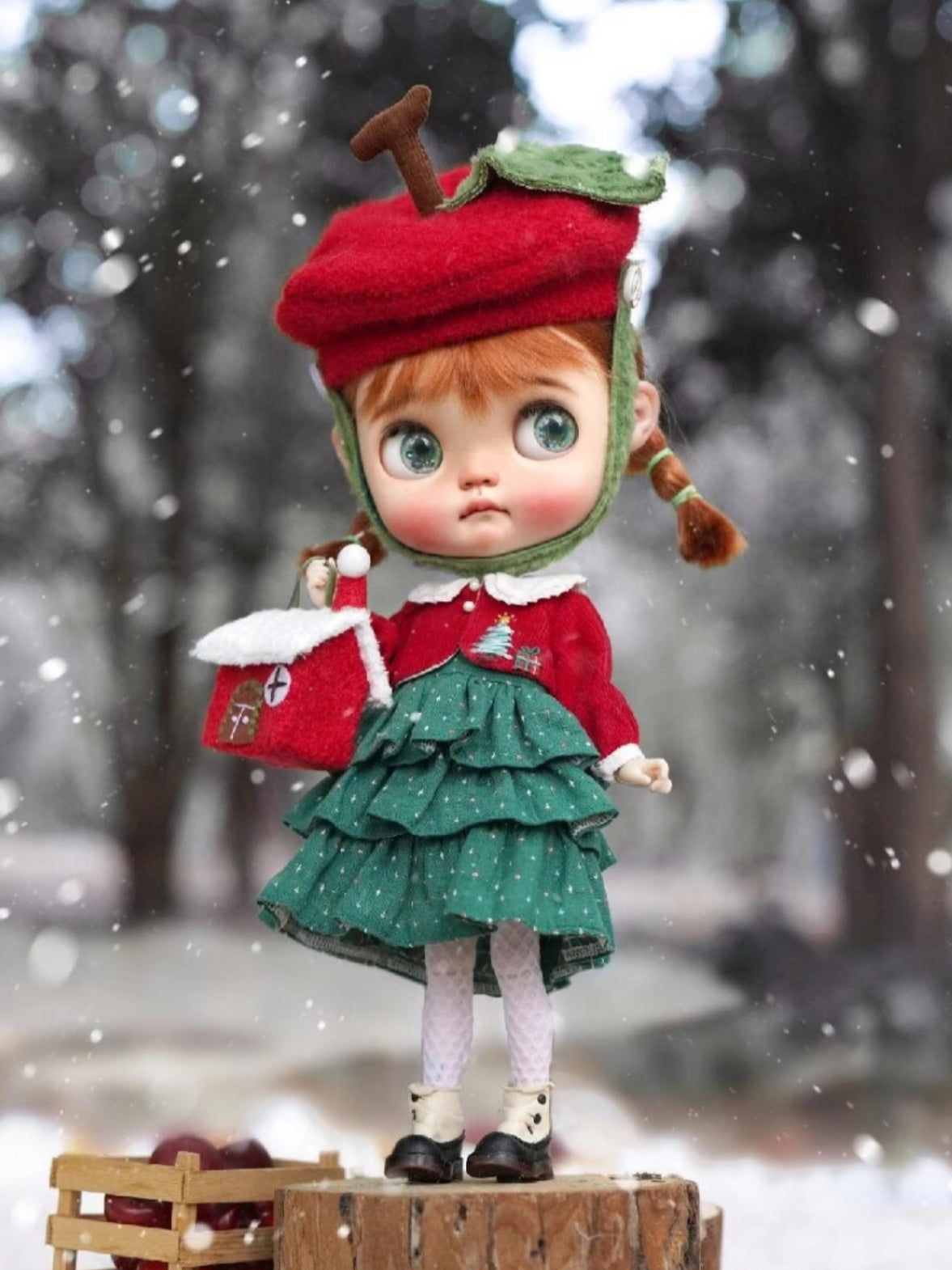 Handmade Outfit for Blythe/Obitsu, Christmas Set