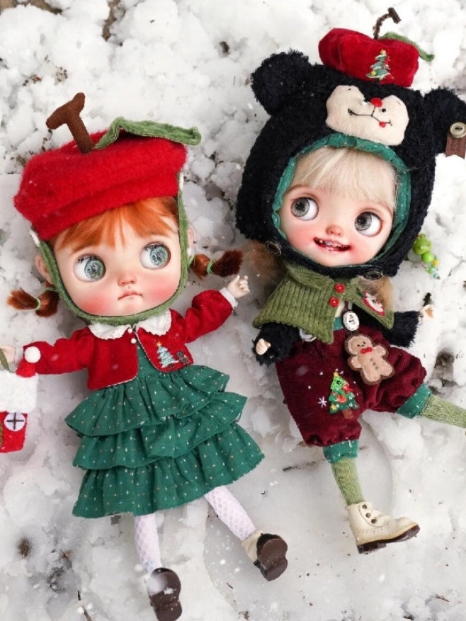 Handmade Outfit for Blythe/Obitsu, Christmas Set