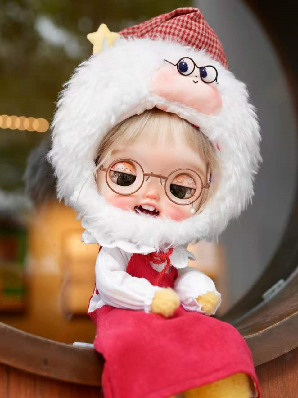 Fluffy Nerd Zoo Blythe Outfit Sitting Pose | ToastDoll
