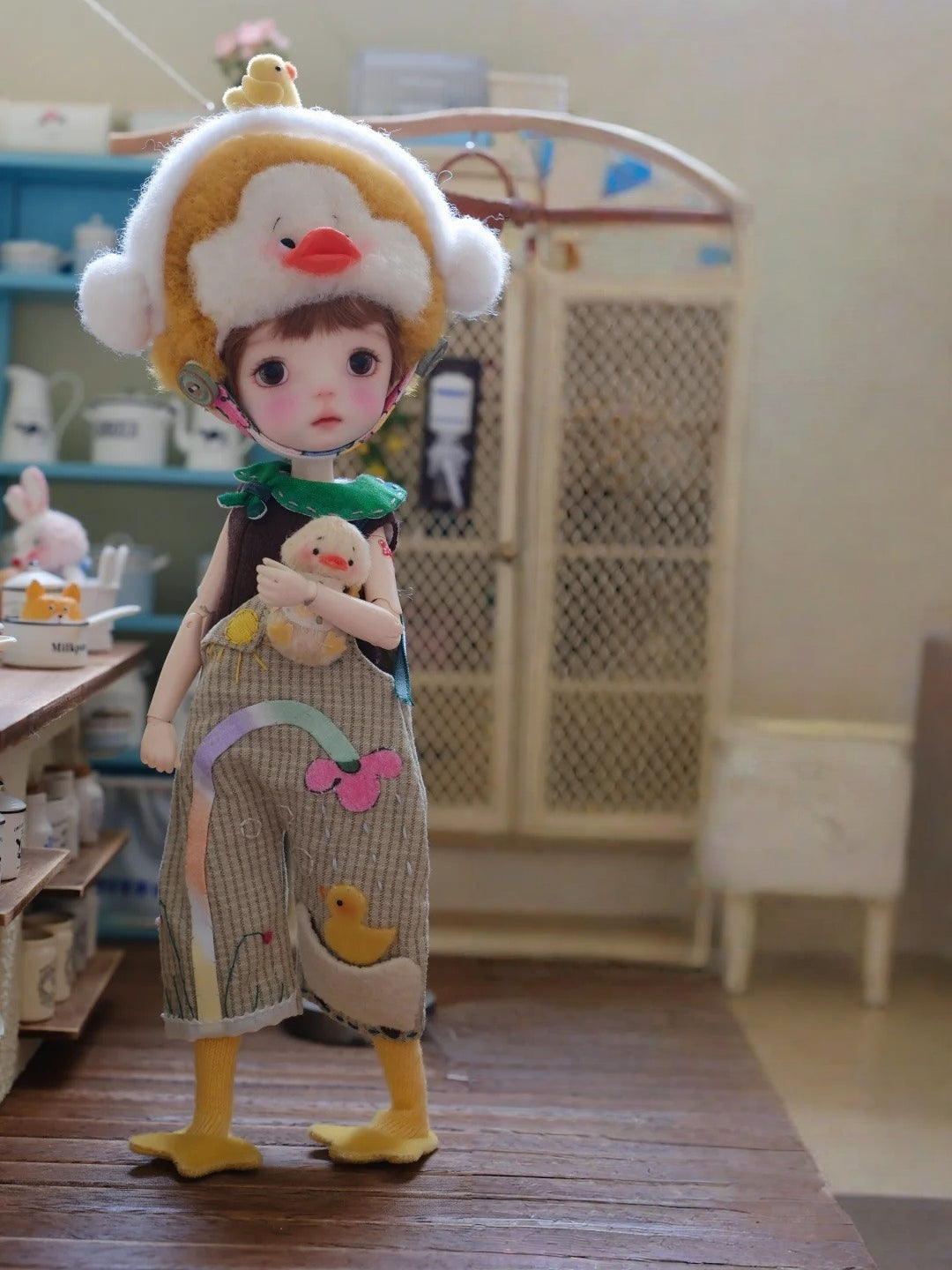Bath Duckie 1/6 BJD Outfit Full Body View | ToastDoll