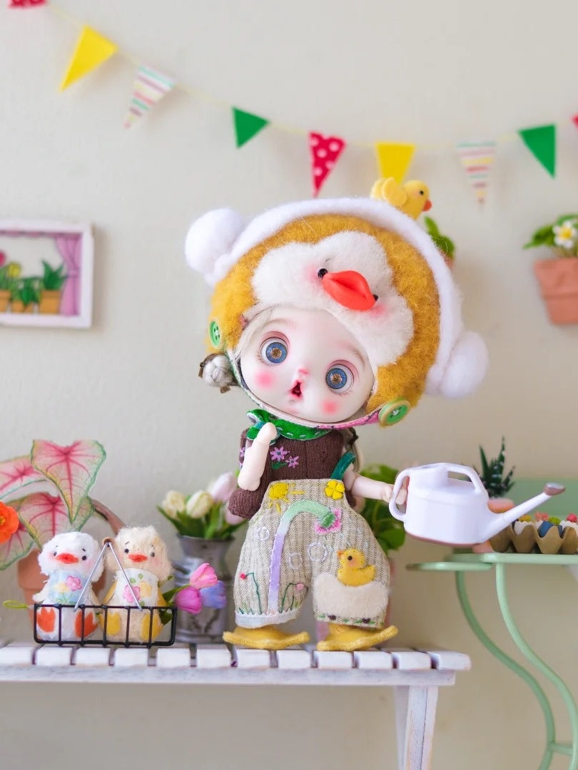 Bath Duckie OB11 Yellow Outfit On Doll Display | ToastDoll