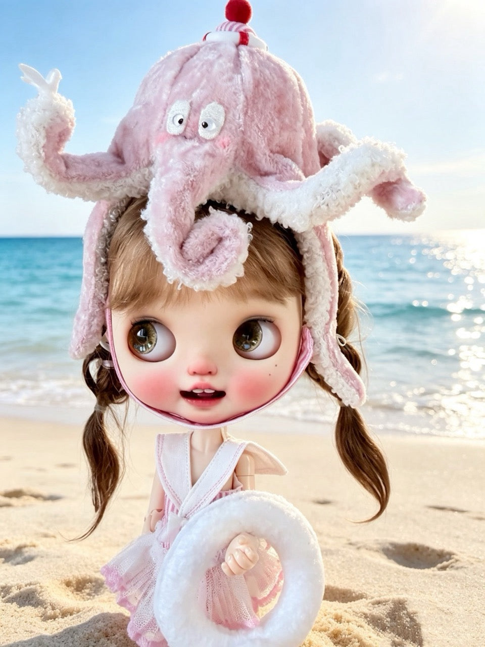 Summer Octopus Blythe BJD OB11 Set - Handmade Doll Clothes - ToastDoll