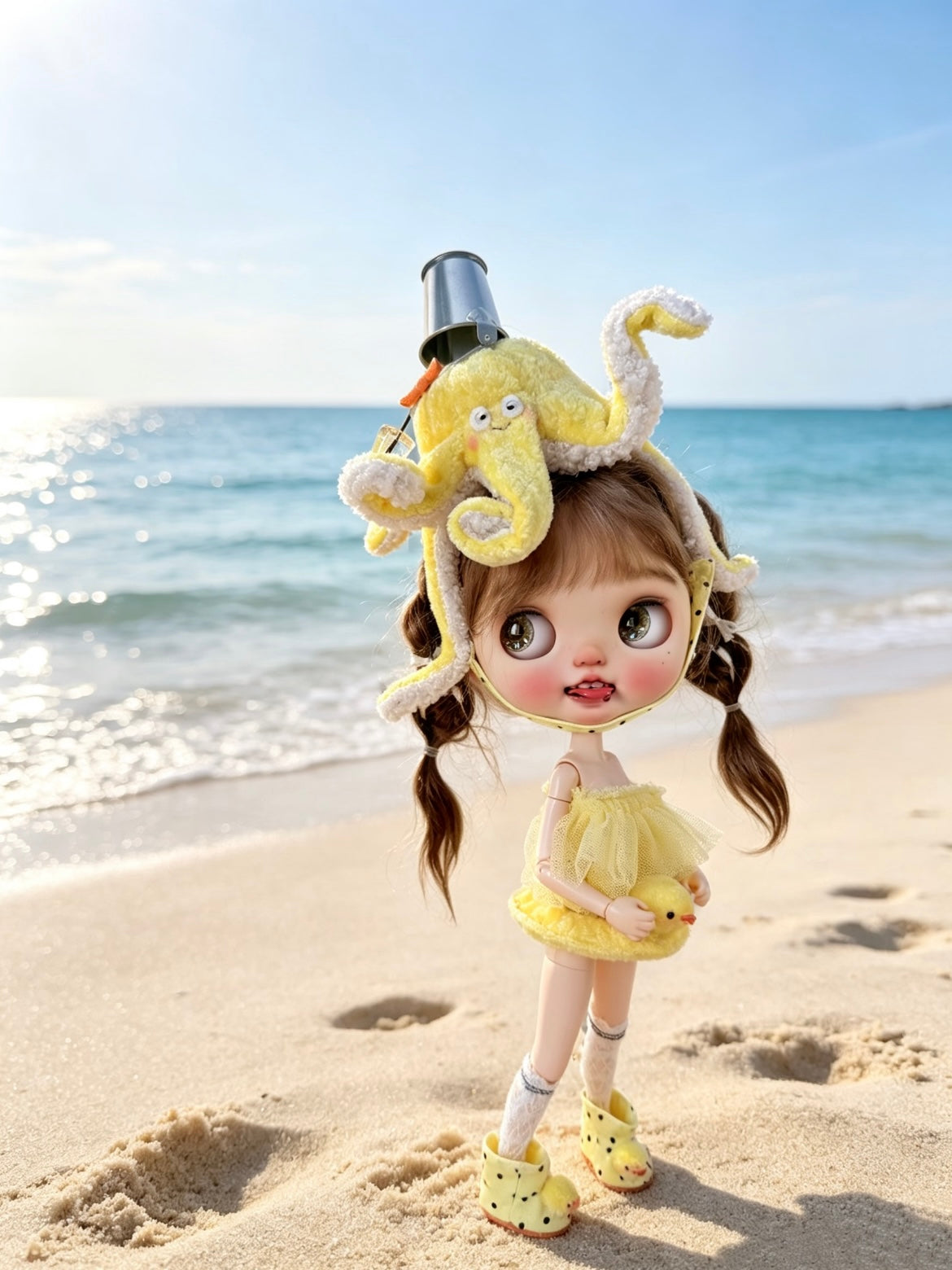 Summer Octopus Blythe BJD OB11 Set - Handmade Doll Clothes - ToastDoll