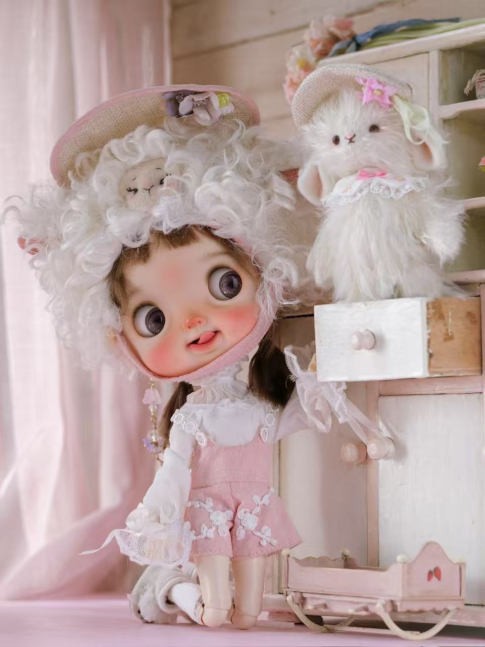Little Lamb Blythe BJD OB11 Set - Handmade Doll Clothes - ToastDoll