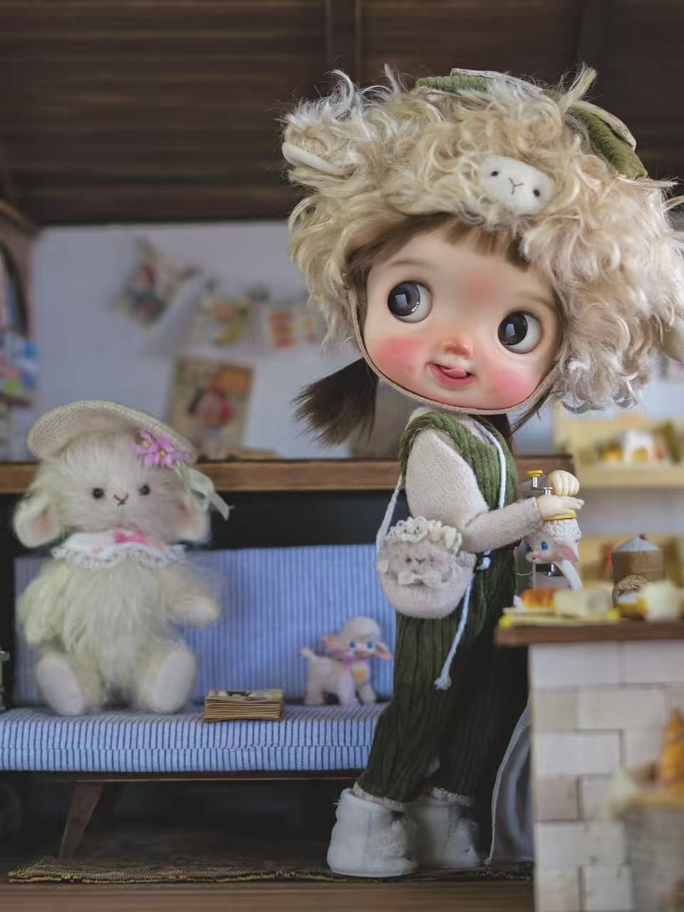 Little Lamb Blythe BJD OB11 Set - Handmade Doll Clothes - ToastDoll