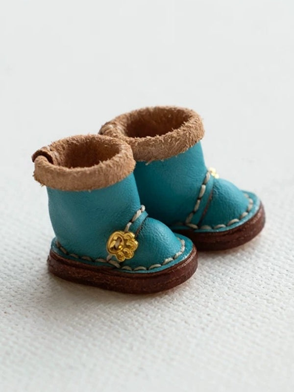 Handmade Shoes for GSC/Obitsu, Leather Boots with Fold-Down Collar