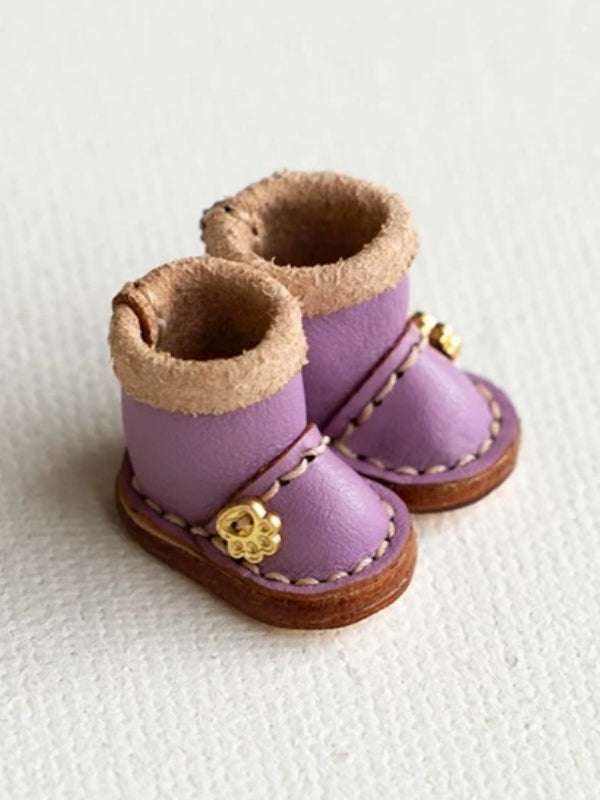 Handmade Shoes for GSC/Obitsu, Leather Boots with Fold-Down Collar
