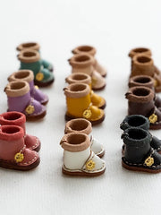 Handmade Shoes for GSC/Obitsu, Leather Boots with Fold-Down Collar